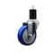 Service Caster 4'' Blue Poly Wheel Swivel 1-3/4'' Expanding Stem Caster SCC-EX20S414-PPUB-BLUE-134 - alternate 1